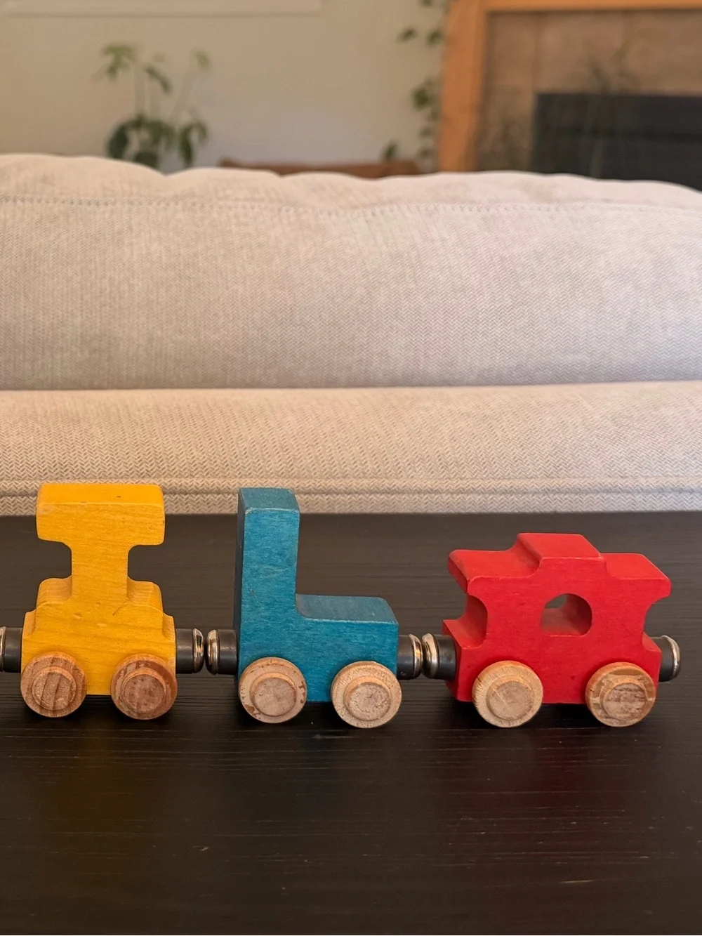 Wooden magnetic Letter Name Train NEIL